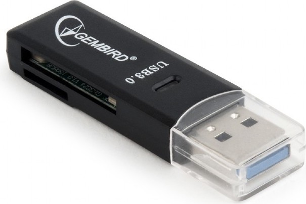 Cititoare carduri - CARD READER extern GEMBIRD, interfata USB 3.0, citeste/scrie: SD, micro SD; plastic, black Cod Produs: UHB-CR3-01