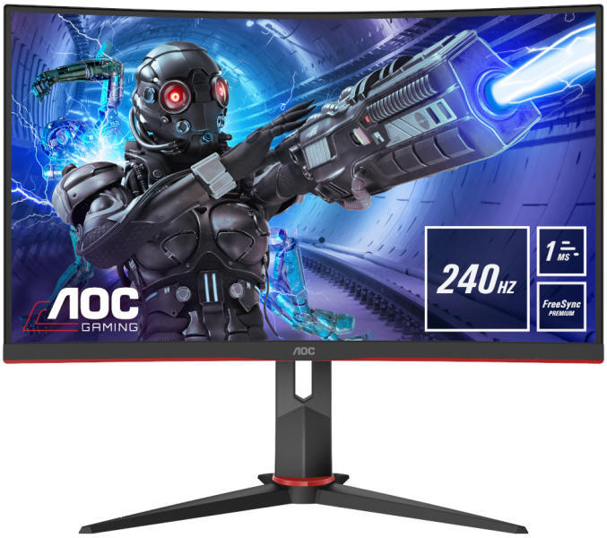 Monitoare - MONITOR  AOC - gaming 31.5 inch, Gaming, VA, Full HD (1920 x 1080), Wide | curbat, 300 cd/mp, 1 ms, HDMI | DisplayPort, Cod Produs: C32G2ZE/BK