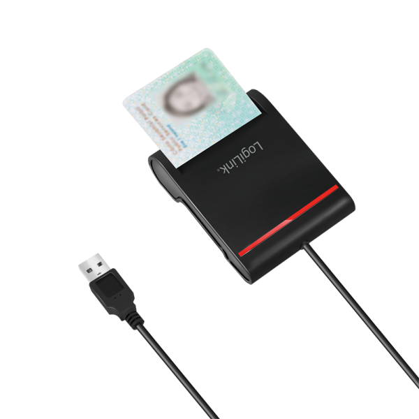 Electronice - CITITOR DE CARDURI LOGILINK, pentru smart ID, USB 2.0, 0.9m, negru, Cod Produs: CR0047