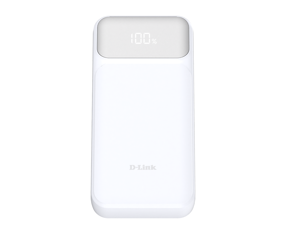 Electronice - POWER BANK D-Link, 20000mAh 65W max, USB PD 3.0 si QC 3.0, 2 x USB Type-C, 1 x USB, dimensiuni 144 x 69 x 29 mm, alb  Cod Produs: DPP-201