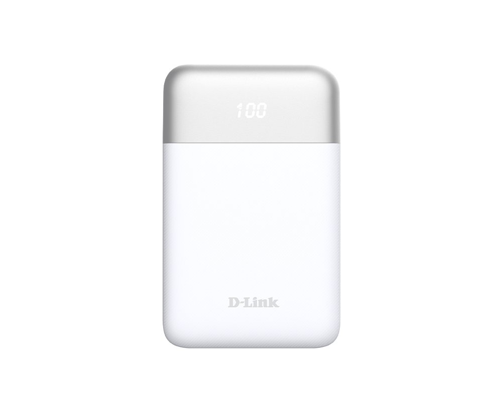 Electronice - POWER BANK D-Link, 10000mAh 18W max, USB PD 3.0 si QC 3.0, 1 x USB Type-C, 1 x USB,dimensiuni 105 x 72 x 23 mm, alb  Cod Produs: DPP-101