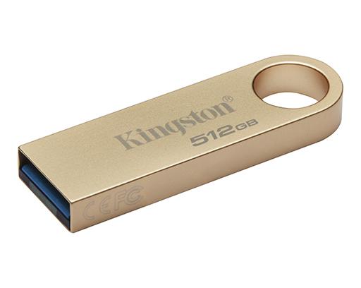 Electronice - MEMORIE USB 3.2 Kingston 512 GB, 220MB/s, 100MB/s clasica, carcasa metalica, auriu, Cod Produs: DTSE9G3/512GB