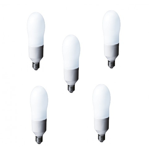 Becuri - SET 5 becuri fluorescent Panasonic, soclu E27, putere 24W, forma spirala, lumina alb calda, alimentare 220 - 240 V, Cod Produs: EFD24E282V-5