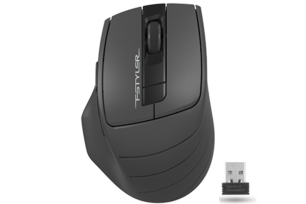 Electronice - MOUSE A4tech, gaming, wireless, 2.4GHz, optic, 2000 dpi, butoane/scroll 6/1, buton selectare viteza, negru / gri, Cod Produs: FG30 Grey