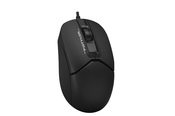 MOUSE A4tech, PC sau NB, cu fir, USB, optic, 1600 dpi, butoane/scroll 3/1, , negru, Cod Produs: FM12 Black [1]