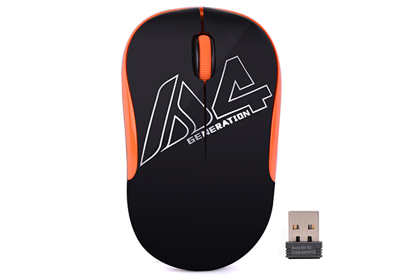 Electronice - MOUSE A4tech, PC sau NB, wireless, 2.4GHz, optic, 1000 dpi, butoane/scroll 3/1, , negru / portocaliu, 45507104 Cod Produs: G3-300N-BO