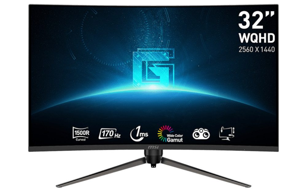 Monitoare - MONITOARE MSI - gaming 31.5inch VA WQHD Curved 1500R 170Hz 250cd/m2 4ms 2xHDMI 2.0 DP Cod Produs: G32CQ5P