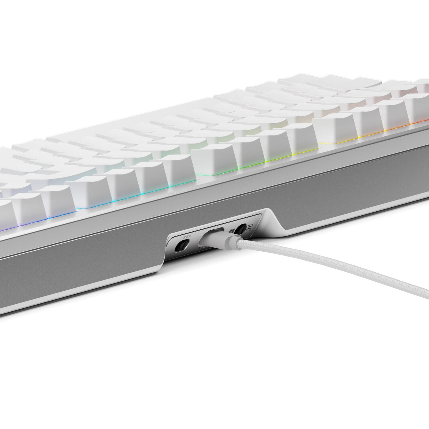 Glorious Tastatura mecanica GMMK 3 PRO 100% Prebuilt, USB-C, Fox Switches, US layout, 104 taste, Gri Cod Produs: GLO-KB-GMMK3-PRO-100-PB-FOX-W-SIL-US [3]