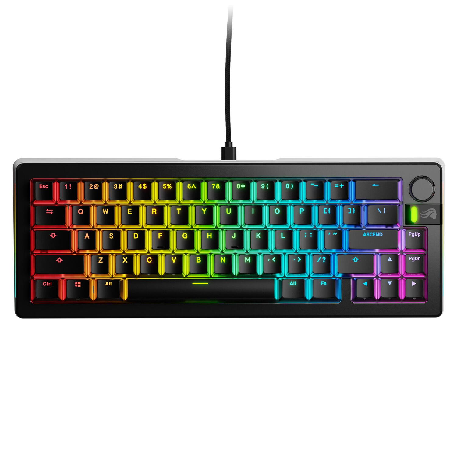 Electronice - Glorious Tastatura mecanica GMMK 3 PRO 65% Prebuilt, USB-C, Fox Switches, US layout, 66 taste, Negru Cod Produs: GLO-KB-GMMK3-PRO-65-PB-FOX-W-BLK-US