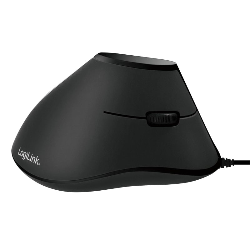 MOUSE Logilink, PC sau NB, cu fir, USB, optic, 1000 dpi, butoane/scroll 5/1, ergonomic, negru, Cod Produs: ID0158 [1]