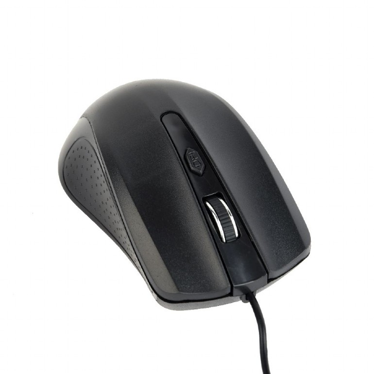 MOUSE GEMBIRD, PC sau NB, cu fir, USB, optic, 1200 dpi, butoane/scroll 4/1, cablu 1.8m, negru, Cod Produs: MUS-4B-01L [1]