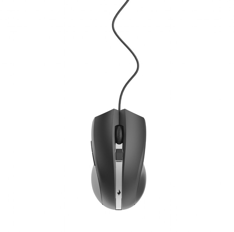 Electronice - MOUSE GEMBIRD, PC sau NB, cu fir, USB, laser, 2400 dpi, butoane/scroll 6/1, cablu 1.8m, negru-argintiu, Cod Produs: MUS-GU-02