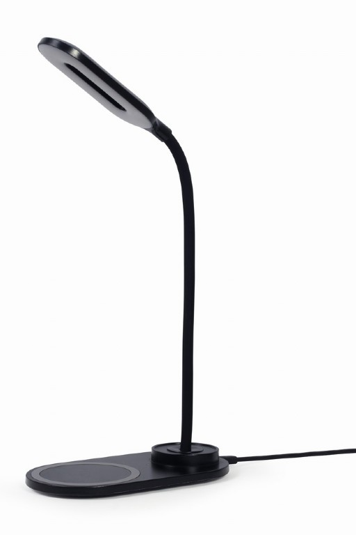Electronice - LAMPA BIROU LED Gembird, incarcare wireless,  putere 10W, temperatura culoare 2893k-7072k, cablu 1.5m, negru Cod Produs: TA-WPC10-LED-01