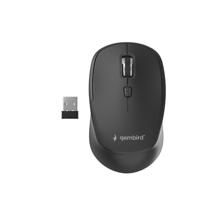 Electronice - MOUSE GEMBIRD, PC sau NB, wireless, 2.4GHz, optic, 1600 dpi, butoane/scroll 4/1, , negru, Cod Produs: MUSW-4B-05