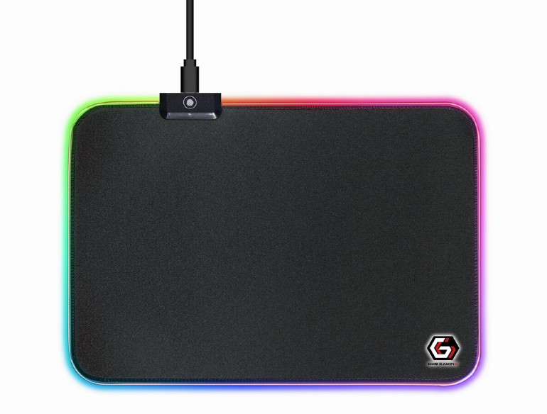 MousePAD GEMBIRD - gaming, cauciuc si material textil, 350 x 250 x 4 mm, Iluminare 10 moduri, negru, Cod Produs: MP-GAMELED-M [0]