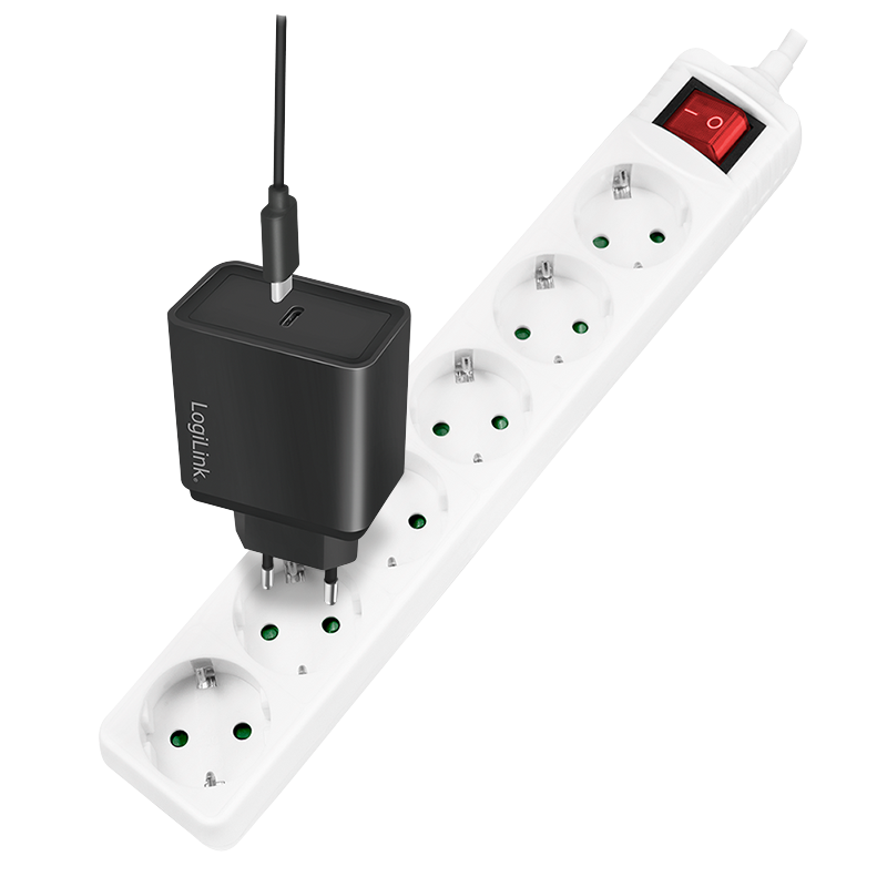 Electronice - PRELUNGITOR LOGILINK, Schuko x 6, cablu 3G 1.5mm2, 230 V/16 A, 50 Hz, max. 3500 W, buton intrerupator iluminat, IP20, 1.5m, alb, Cod Produs: LPS202