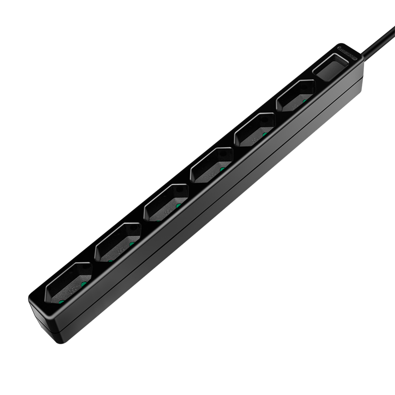 Electronice - PRELUNGITOR LOGILINK, Euro skt x 6, cablu 3G 1.0mm2, 230 V/7.5 A, 50 Hz, max. 1700 W, IP20, 1.5m, negru, Cod Produs: LPS231B