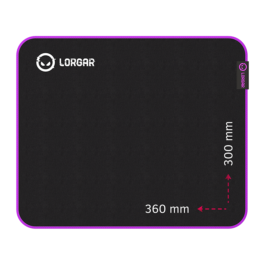 Electronice - Lorgar Main 313, Gaming mouse pad, High-speed surface, Purple anti-slip rubber base, size: 360mm x 300mm x 3mm, weight 0.195kg Cod Produs: LRG-GMP313