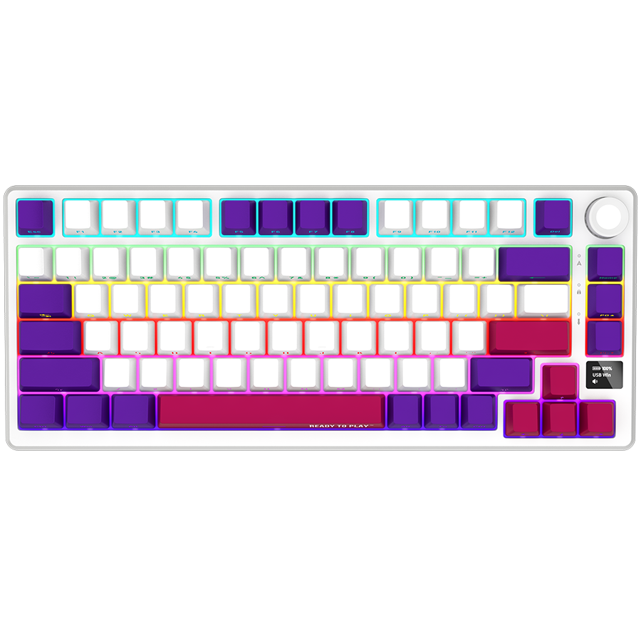 Periferice - LORGAR KBP7075W, Wireless 75% Mechanical Gaming Keyboard Pro, White, EN layout Cod Produs: LRG-KBP7075W-WH-US