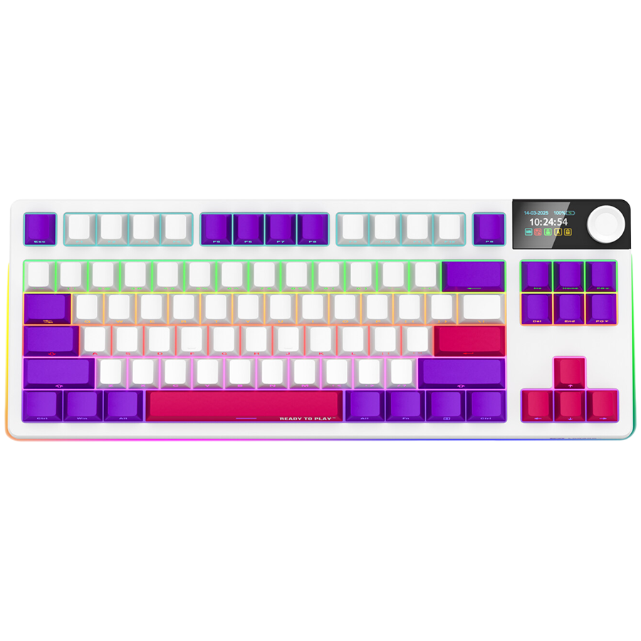 Periferice - LORGAR KBP70TKLW, Wireless TKL Mechanical Gaming Keyboard Pro, White, EN layout Cod Produs: LRG-KBP70TKLW-WH-US