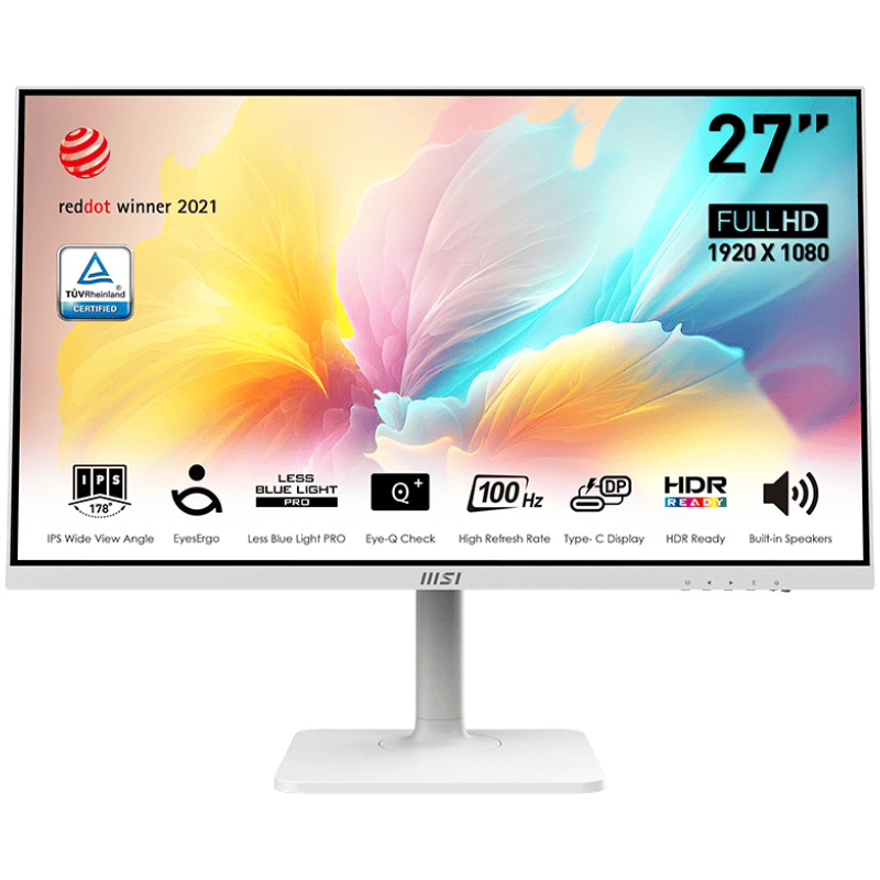 Monitoare - MONITOARE MSI - gaming MS-3PA4,MSI,ID1/White-White,27,Anti-Glare,Non- touch,IPS,FHD,LED,Flat,100Hz,1ms,16:9,EU,36M, +PIVOT/MD2, Cod Produs: MD2712PW