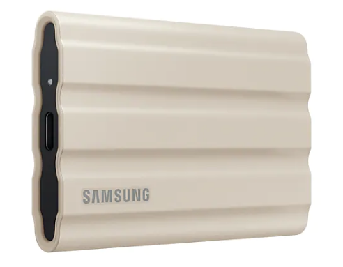 SSD. extern SAMSUNG T7 Shield, 2TB, USB 3.2 gen 1, R/W: 1050/1000 MB/s, crem, Cod Produs: MU-PE2T0K/EU [1]