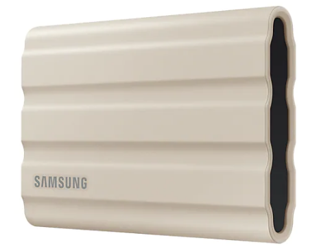 SSD. extern SAMSUNG T7 Shield, 2TB, USB 3.2 gen 1, R/W: 1050/1000 MB/s, crem, Cod Produs: MU-PE2T0K/EU [2]