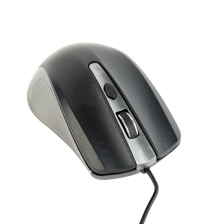 MOUSE GEMBIRD, PC sau NB, cu fir, USB, optic, 1200 dpi, butoane/scroll 4/1, , negru / gri, Cod Produs: MUS-4B-01-GB [1]