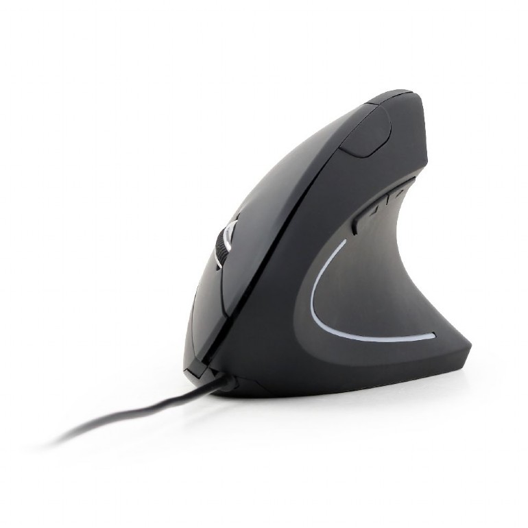 Periferice - MOUSE GEMBIRD, PC sau NB, cu fir, USB, optic, 3200 dpi, butoane/scroll 6/1, ergonomic, negru, Cod Produs: MUS-ERGO-01