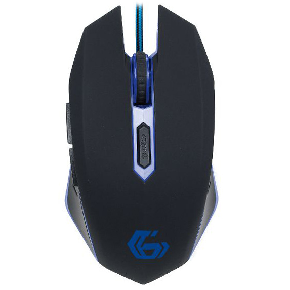 Periferice - MOUSE GEMBIRD, gaming, cu fir, USB, optic, 2400 dpi, butoane/scroll 6/1, iluminare, negru / albastru, Cod Produs: MUSG-001-B