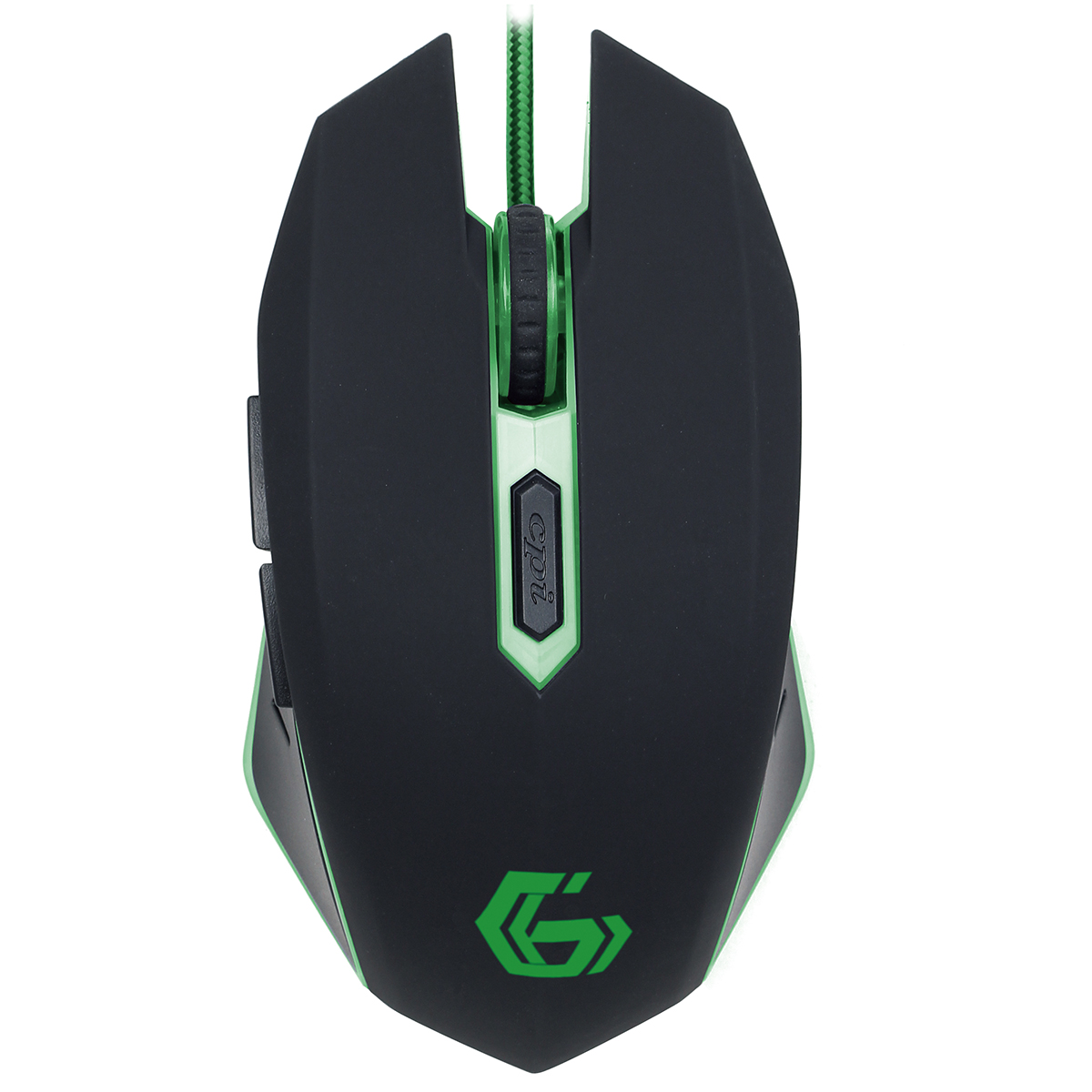 Periferice - MOUSE GEMBIRD, gaming, cu fir, USB, optic, 2400 dpi, butoane/scroll 6/1, iluminare, negru / verde, Cod Produs: MUSG-001-G