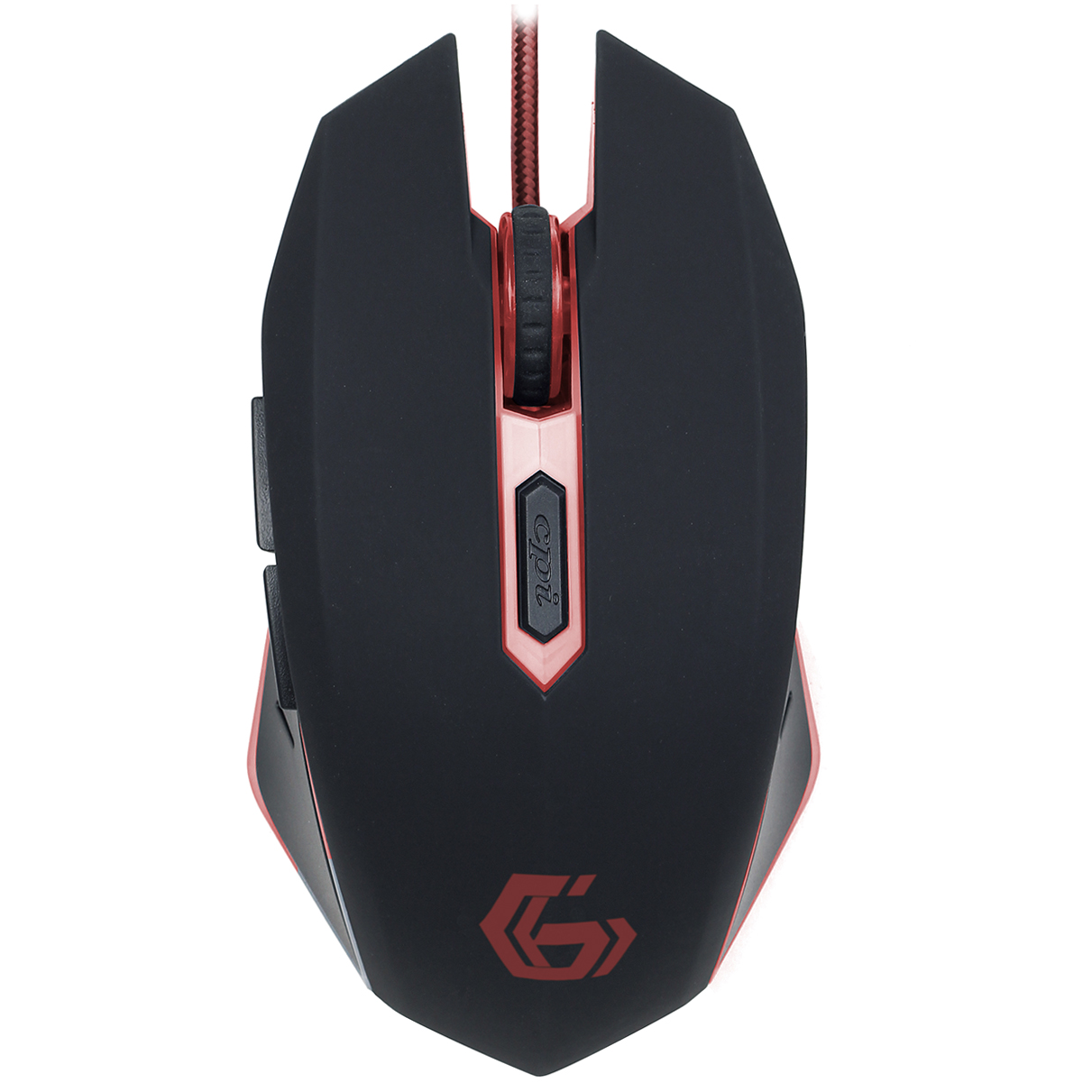 Periferice - MOUSE GEMBIRD, gaming, cu fir, USB, optic, 2400 dpi, butoane/scroll 6/1, iluminare, negru / rosu, Cod Produs: MUSG-001-R