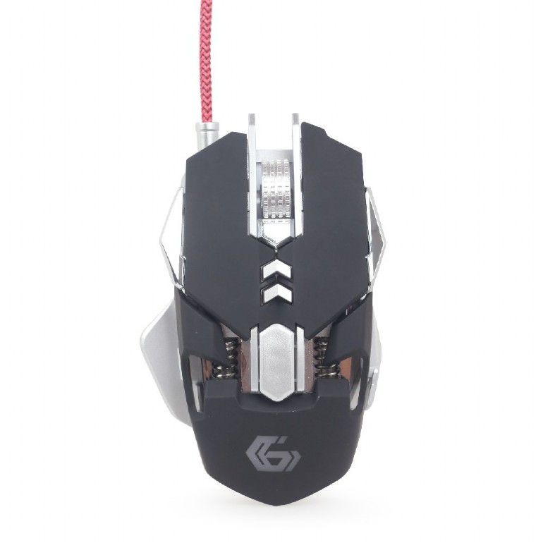 Periferice - MOUSE GEMBIRD, gaming, cu fir, USB, optic, 4000 dpi, butoane/scroll 7/1, iluminare, butoane programabile, negru / gri, Cod Produs: MUSG-05