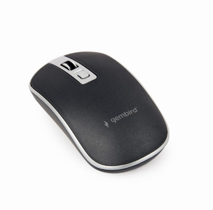 MOUSE GEMBIRD, PC sau NB, wireless, 2.4GHz, optic, 1600 dpi, butoane/scroll 4/1, , negru / argintiu, Cod Produs: MUSW-4B-06-BS [1]