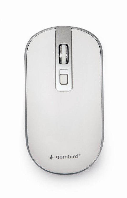 Periferice - MOUSE GEMBIRD, PC sau NB, wireless, 2.4GHz, optic, 1600 dpi, butoane/scroll 4/1, , alb / argintiu, Cod Produs: MUSW-4B-06-WS
