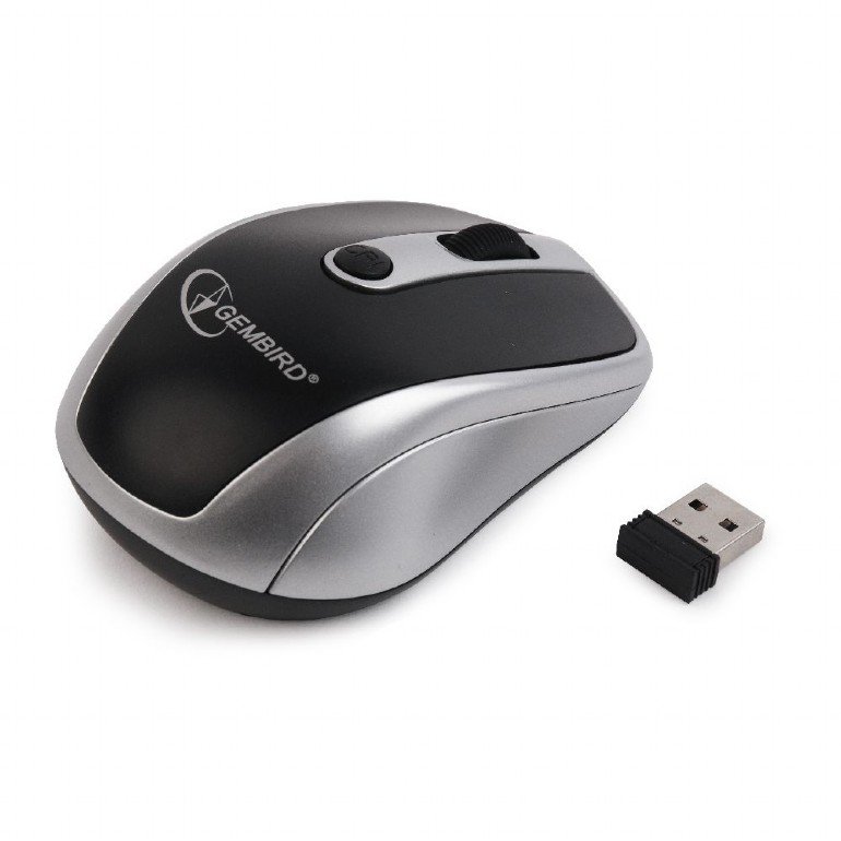 Periferice - MOUSE GEMBIRD, PC sau NB, wireless, 2.4GHz, optic, 1600 dpi, butoane/scroll 6/1, , negru / gri, Cod Produs: MUSW-6B-02-BG