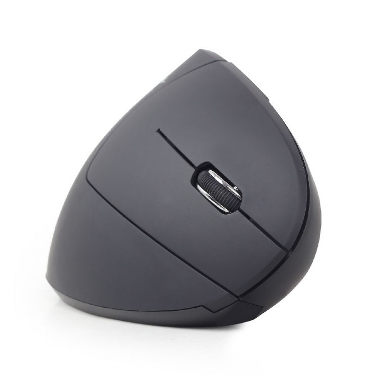MOUSE GEMBIRD, PC sau NB, wireless, 2.4GHz, optic, 1600 dpi, butoane/scroll 6/1, ergonomic, negru, Cod Produs: MUSW-ERGO-01 [1]