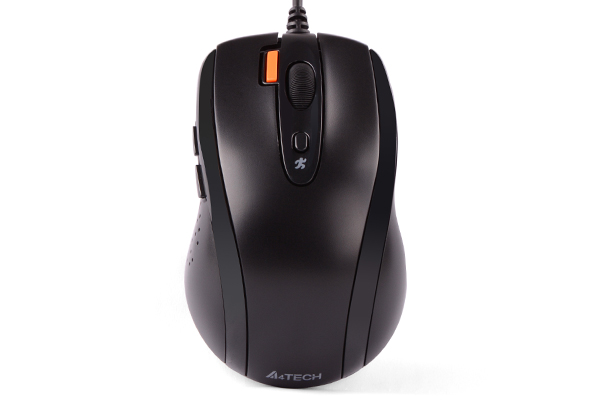Electronice - MOUSE A4tech, PC sau NB, cu fir, USB, optic, 1600 dpi, butoane/scroll 7/1, buton selectare viteza, negru, Cod Produs: N-70FX-BK