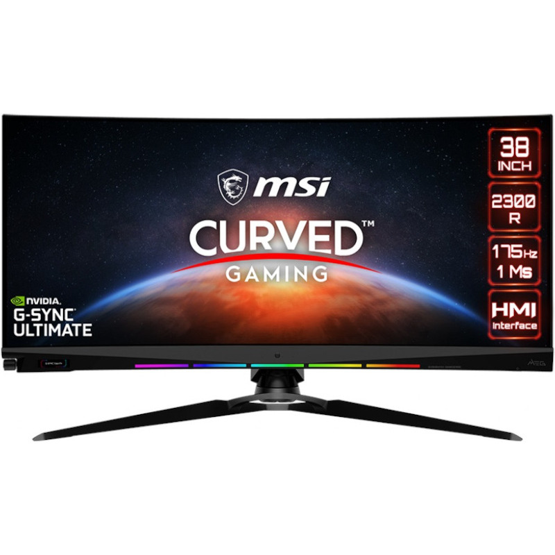 Electronice - MSI Optix MEG381CQR Plus 37.5inch IPS QHD+ Curved 2300R 21:9 450cd/m2 1ms 175Hz HDMI2.0x2 DP HUB USB, Cod Produs: OPTIX MEG381CQR PLUS