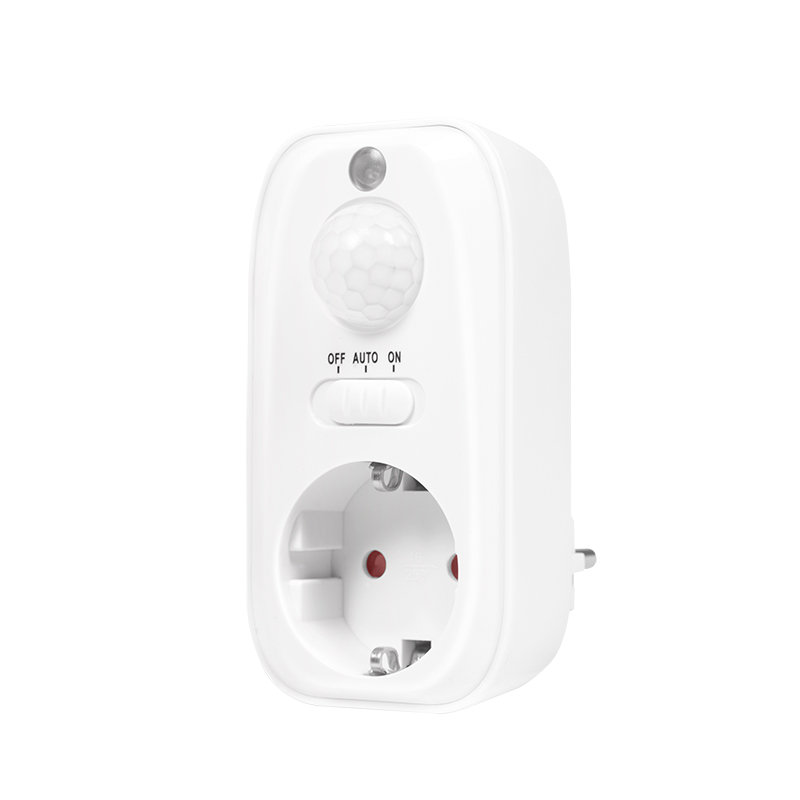 Electronice - ADAPTOR LOGILINK, Schuko x 1, senzor miscare PIR, detector zi/noapte, IP20, 230 V/16A 50Hz max. 800W (bec luminos) sau max. 300W (LED), alb Cod Produs: PA0248