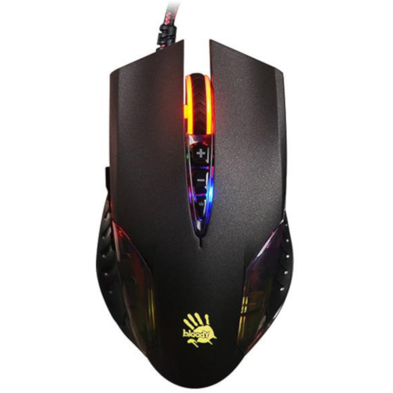 Electronice - MOUSE A4tech, gaming, cu fir, USB, optic, 3200 dpi, butoane/scroll 8/1, iluminare, butoane programabile, negru, Cod Produs: Q50