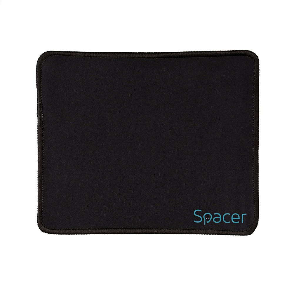 MousePAD SPACER, cauciuc si material textil, cusut pe margine, 220 x 180 x 2 mm, negru Cod Produs: SP-PAD-S [1]