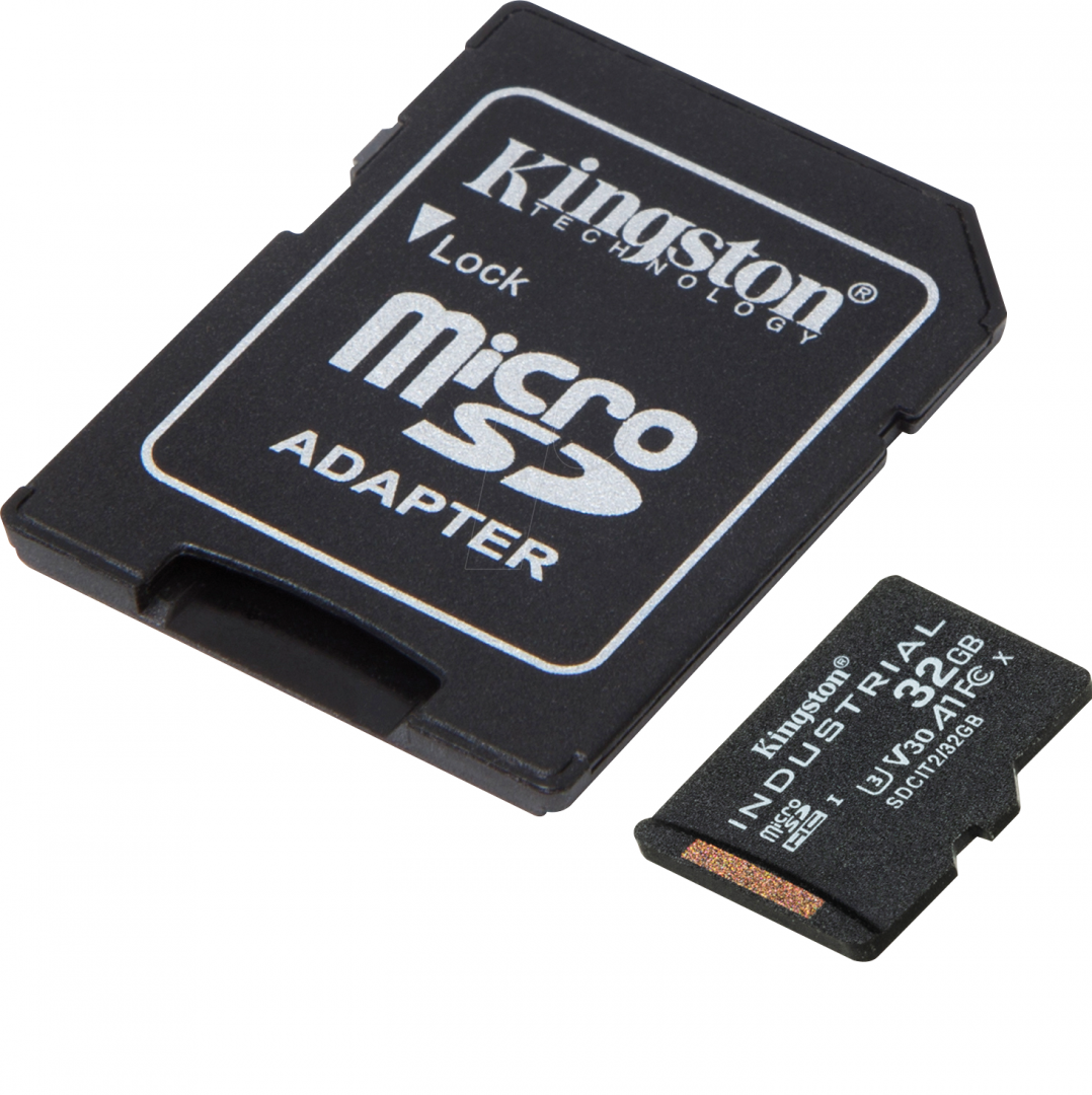 Electronice - Kingston 32GB microSDHC Industrial C10 A1 pSLC Card + SD Adapter, Cod Produs: SDCIT2/32GB