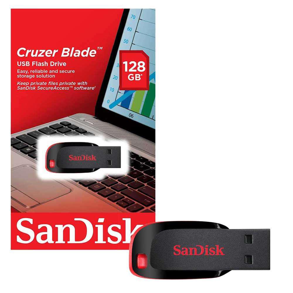 MEMORIE USB 2.0 SANDISK 128 GB, clasica, carcasa plastic, negru, Cod Produs: SDCZ50-128G-B35 [1]
