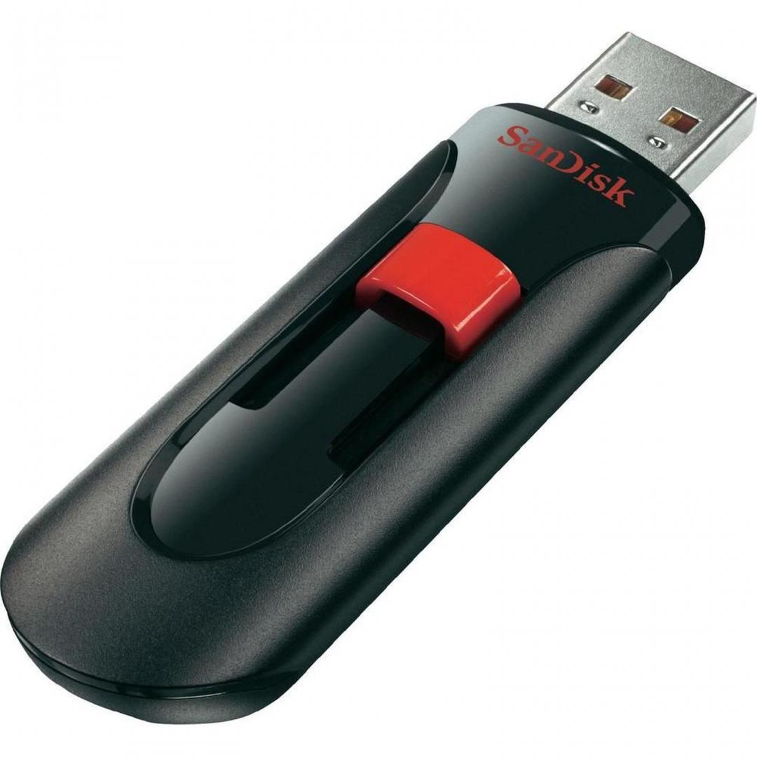 MEMORIE USB 2.0 SANDISK 32 GB, retractabila, carcasa plastic, negru, Cod Produs: SDCZ60-032G-B35 [1]