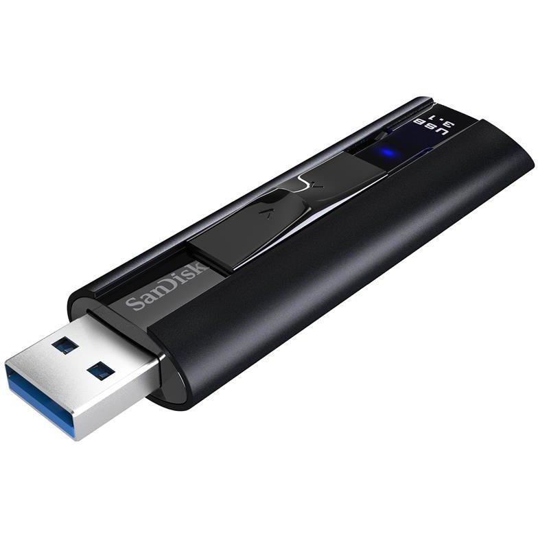 MEMORIE USB 3.1 SANDISK 128 GB, retractabila, carcasa aluminiu, negru, Cod Produs: SDCZ880-128G-G46 [1]