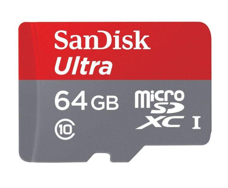 Electronice - CARD MicroSD SANDISK, 64 GB, MicroSD, clasa 10, standard UHS-I U1, Cod Produs: SDSQUNR-064G-GN3MN