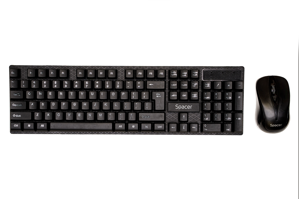 KIT wireless SPACER, tastatura wireless + mouse wireless, black, Cod Produs: SPDS-1100 [1]