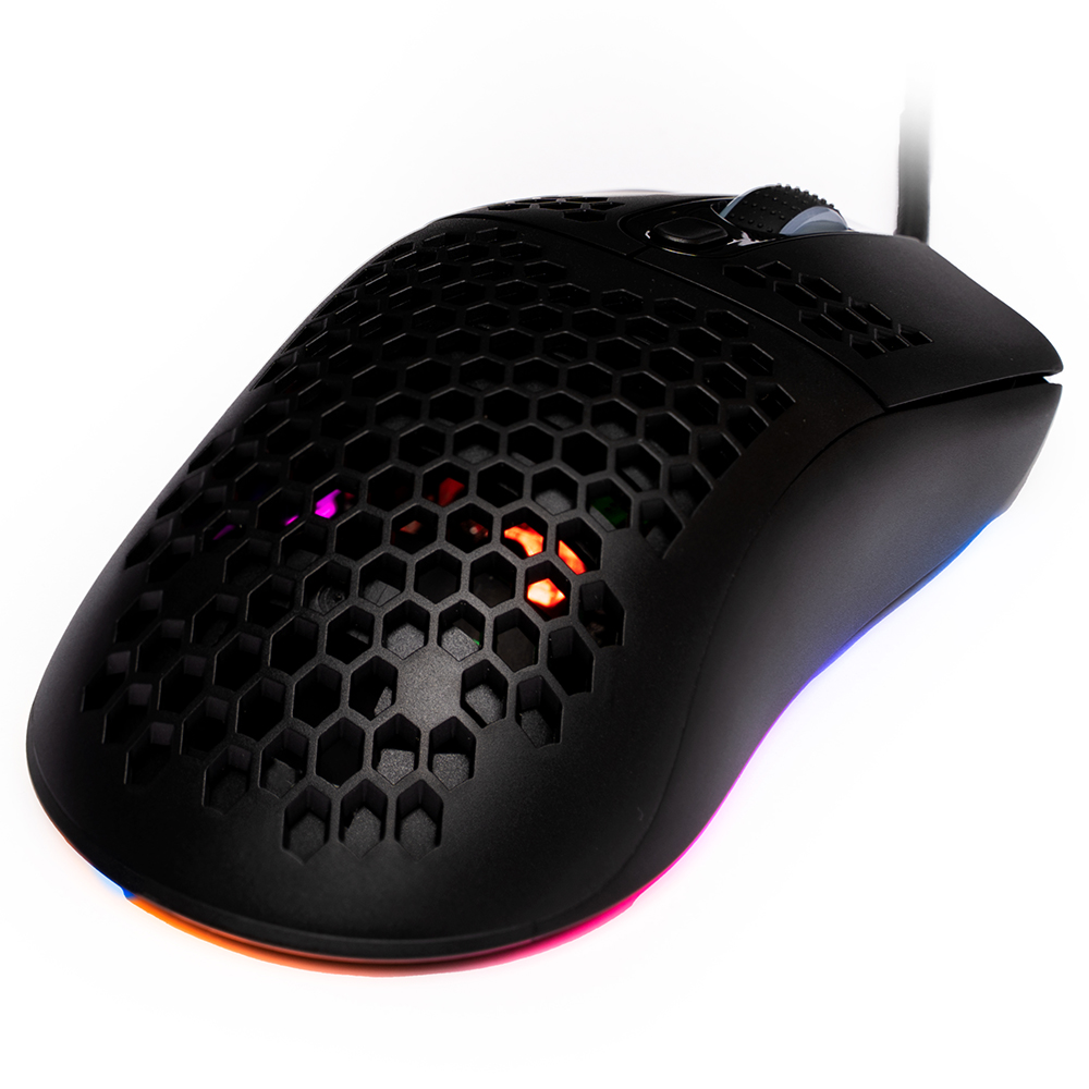 MOUSE Spacer - gaming, gaming, cu fir, USB, optic, 6.400 dpi, butoane/scroll 7/1, iluminare RGB, negru, Cod Produs: SPGM-ALIEN-LIGHT [7]