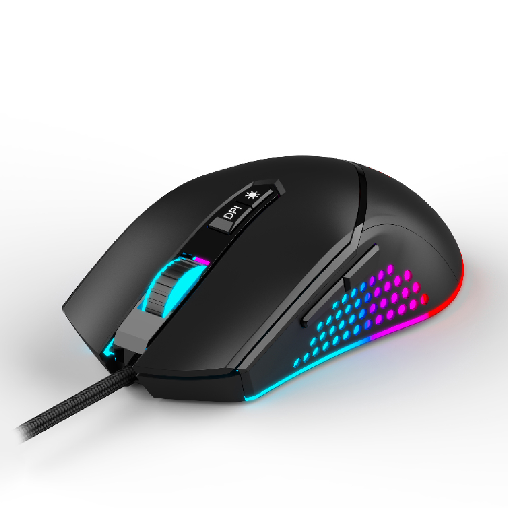 MOUSE Spacer - gaming, gaming, cu fir, USB, optic, 12.000 dpi, butoane/scroll 7/1, iluminare RGB, negru, Cod Produs: SPGM-ALIEN-NOVA [7]